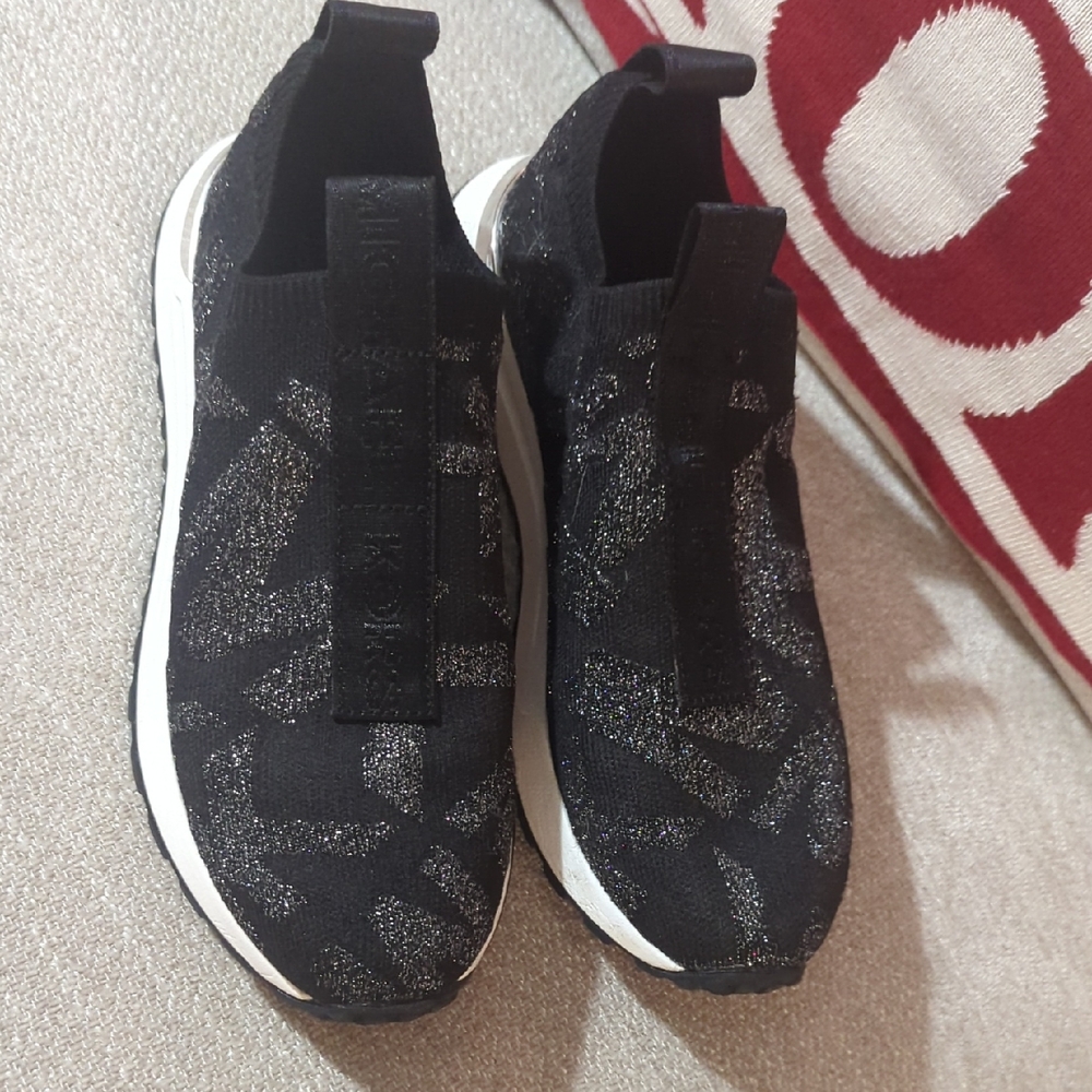 Michael Kors Black Glitter Sneakers